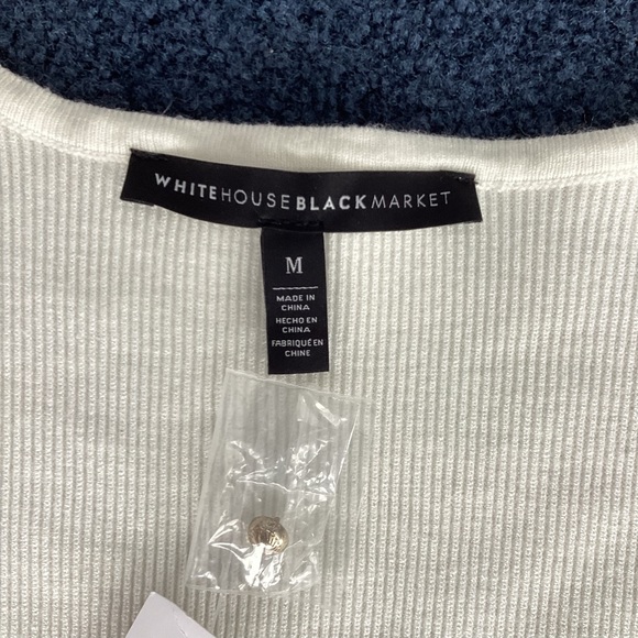 White House Black Market Winter White Square Neck Sweater - NWT - Medium - Picture 7 of 9